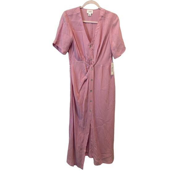 R.G. Kane Coastal Alexandria Pink Midi Button Down Front Shirt Dress Medium - Picture 4 of 12